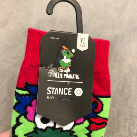 Stance Phillies Phanatics Crew Socks Youth Kids L - Picture 10 of 11